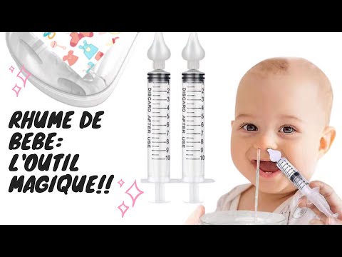 Seringue nasale bébé: finis les rhumes qui trainent! À avoir absolument! #seringuenasale #rhumebébé
