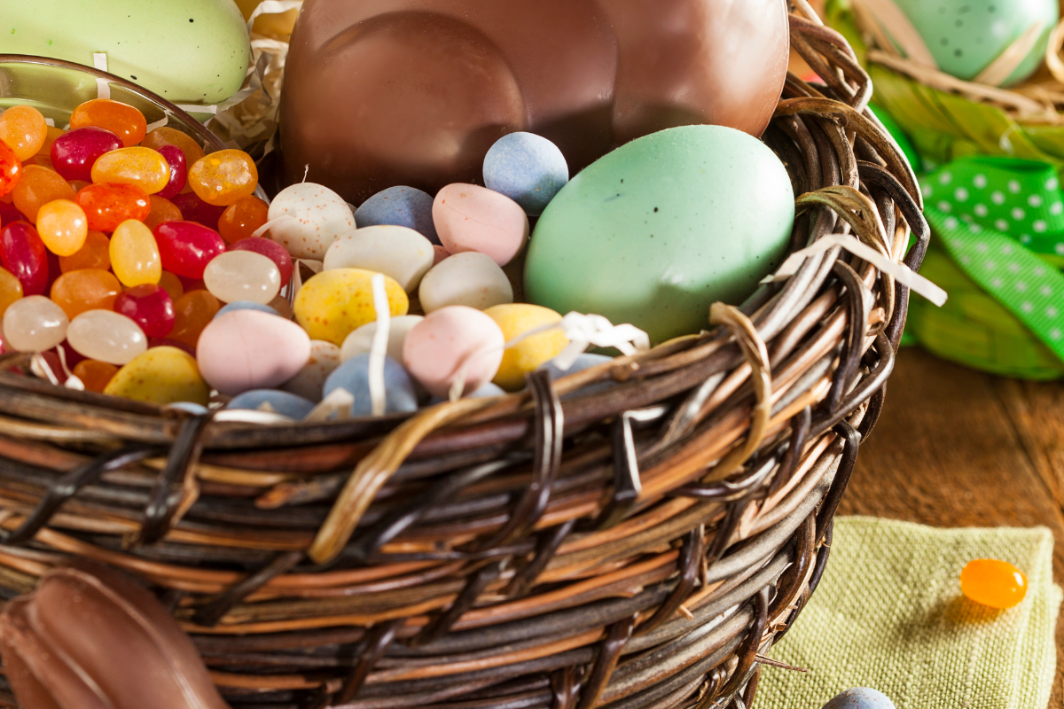 Panier de Pâques 2024 Rempli d'Idées Cadeaux Originales