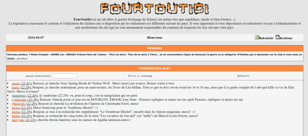 Trouver la nouvelle adresse de Fourtoutici