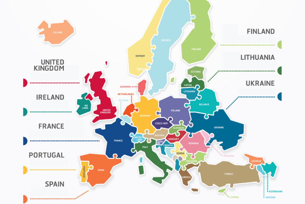 carte de l'europe