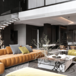 Intérieur de maison moderne avec les tendances déco de 2024